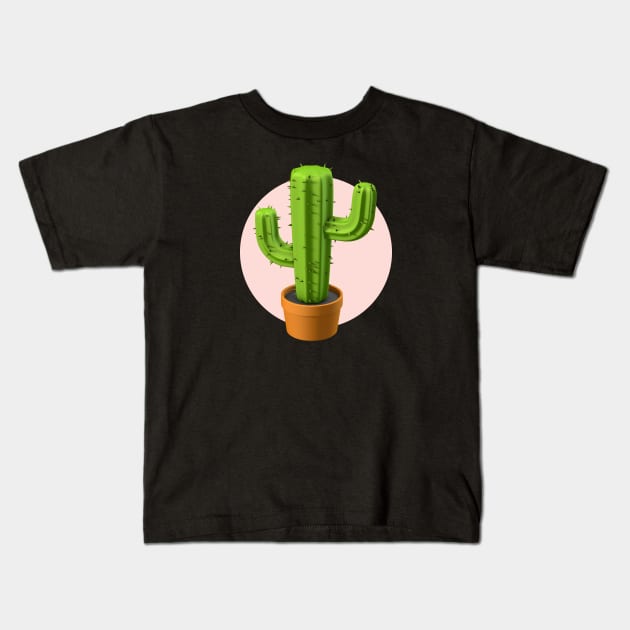 Lovely 3D Cactus Lover Gift Cacti Plant Green Women Men Kids Kids T-Shirt by teeleoshirts